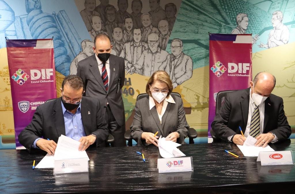 Acuerdan JCAS, DIF Estatal y CMIC estrategia a favor de los grupos vulnerables y de trabajadores de la construcción
