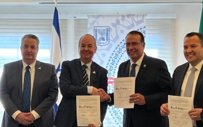 Firma Estado acuerdo de cooperación con la Embajada de Israel en materia del uso y manejo eficiente del agua