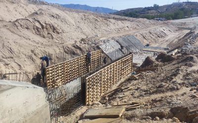 Avanza JCAS en la construcción de la Presa Puerto la Paz en Juárez