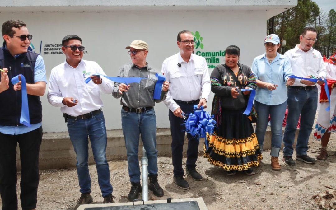 Entrega JCAS sistema colectivo de agua potable en la comunidad de Hueachi en Guachochi