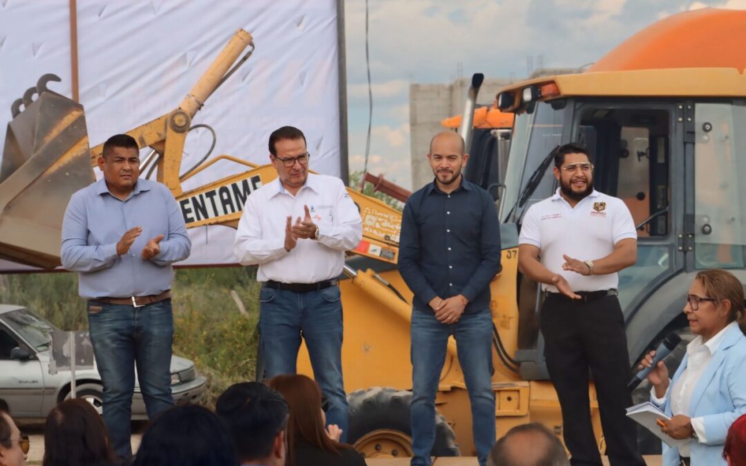 Inician JCAS y JMAS Jiménez construcción de red de agua potable y alcantarillado
