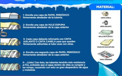 Recomienda JCAS proteger tuberías para evitar congelamientos y roturas durante la temporadainvernal