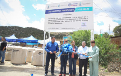 Inauguran JCAS y Municipio de San Francisco del Oro rehabilitación del subcolector Canta Ranas
