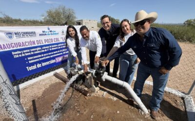 Inaugura JCAS pozo de agua potable en Julimes